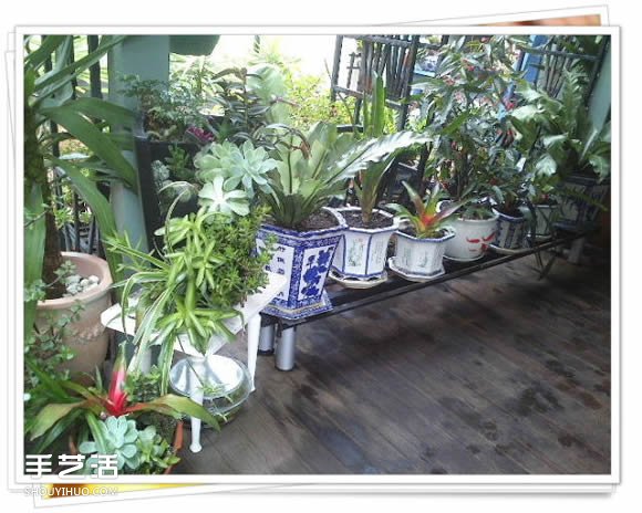 铁架子废物利用 DIY手工制作搁置花盆的架子(图12) 铁架子废物利用 DIY手工制作搁置花盆的架子(图12)