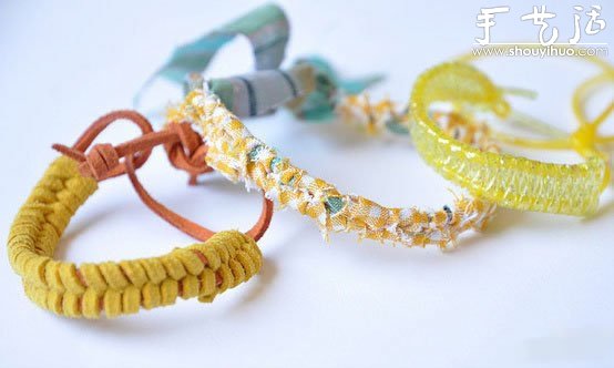 小清新女生皮革手链的编织教程(图1)