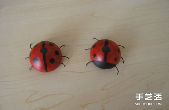 简单幼儿小手工:乒乓球制作七星瓢虫的方法(图9) 简单幼儿小手工:乒乓球制作七星瓢虫的方法(图9)
