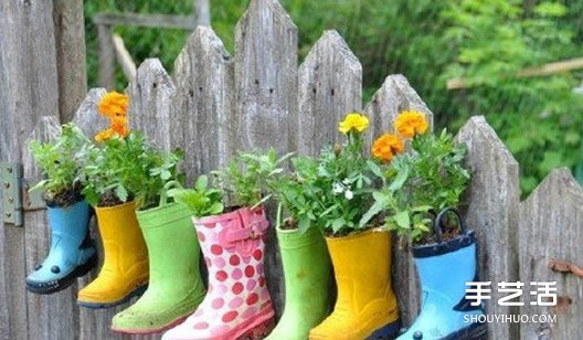 废旧鞋子制作花盆的方法 旧鞋子DIY花盆教程(图1)