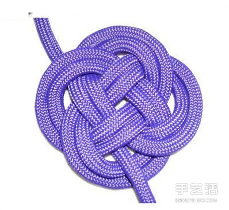 两种圆结的编法图解:云结和所罗门印结(图5) 两种圆结的编法图解:云结和所罗门印结(图5)
