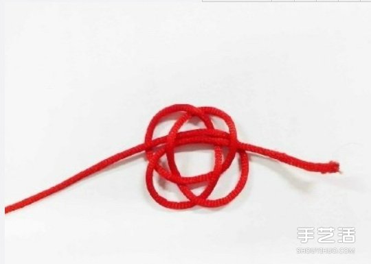 双线结玫瑰花的编法 手工编织双线结玫瑰图解(图3) 双线结玫瑰花的编法 手工编织双线结玫瑰图解(图3)