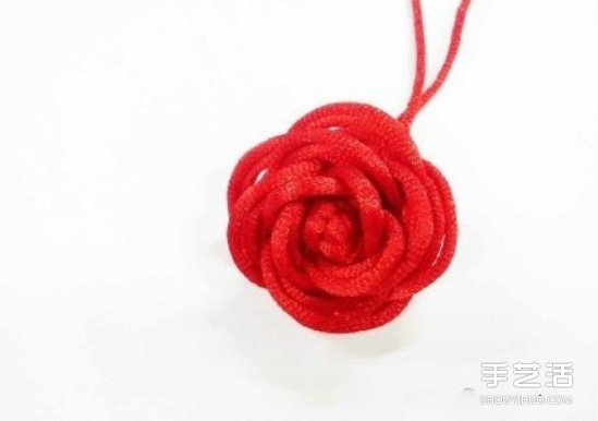 双线结玫瑰花的编法 手工编织双线结玫瑰图解 - 诺云双维造物网