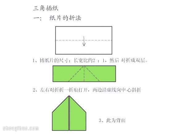 三角插的折法及三角插基本插入组合方法图解(图2)