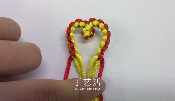 心形同心结怎么编图解 情人节爱心的编织方法(图10) 心形同心结怎么编图解 情人节爱心的编织方法(图10)