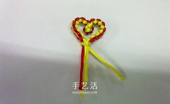 心形同心结怎么编图解 情人节爱心的编织方法(图12) 心形同心结怎么编图解 情人节爱心的编织方法(图12)