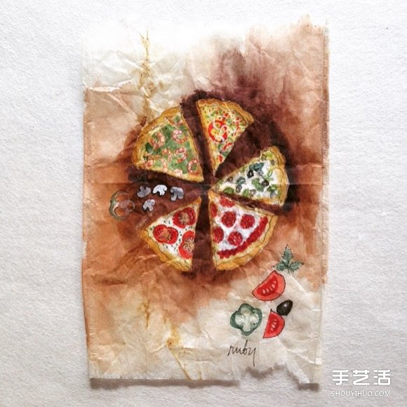 变废为宝:艺术家用喝过的茶包当画布写日记(图2) 变废为宝:艺术家用喝过的茶包当画布写日记(图2)