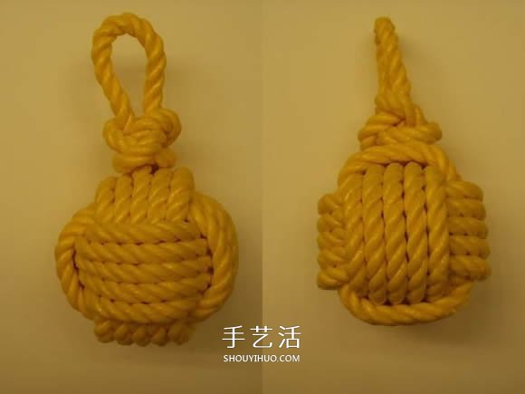 绳子编织球体的方法 怎么用绳编圆球小挂件(图14) 绳子编织球体的方法 怎么用绳编圆球小挂件(图14)