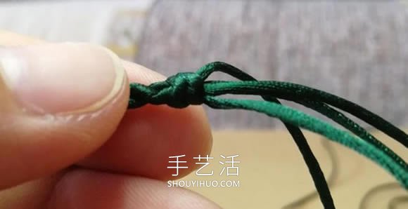 桃花结手链编法图解教程从头到尾(图12) 桃花结手链编法图解教程从头到尾(图12)
