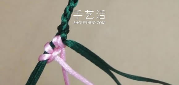 桃花结手链编法图解教程从头到尾(图19) 桃花结手链编法图解教程从头到尾(图19)