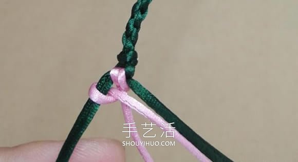 桃花结手链编法图解教程从头到尾(图18) 桃花结手链编法图解教程从头到尾(图18)