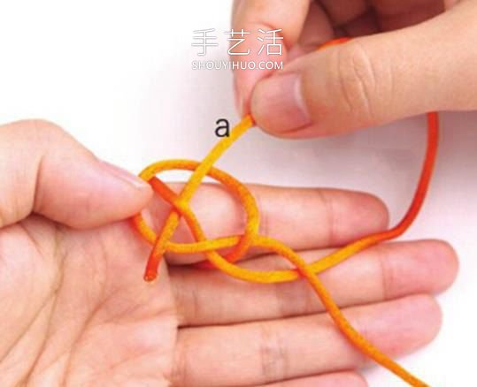 双线纽扣结的编法图解最简单(图6) 双线纽扣结的编法图解最简单(图6)