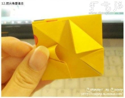 手工折纸可爱皮卡丘的教程(图10)
