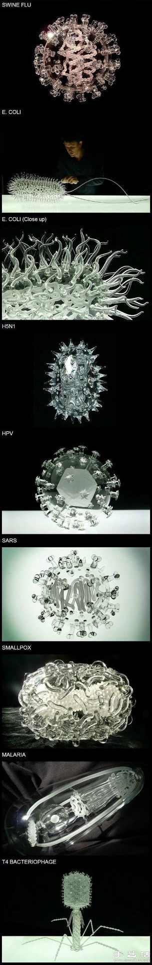 超震撼的玻璃材质病毒模型(图3)