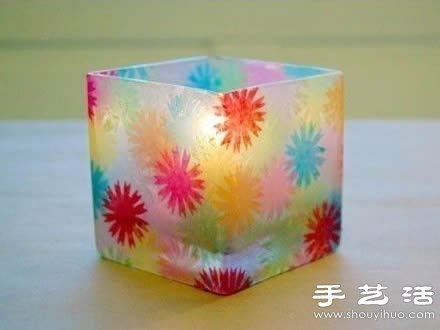 利用Mod Podge胶水制作浪漫烛台方法教程 - 诺云双维造物网