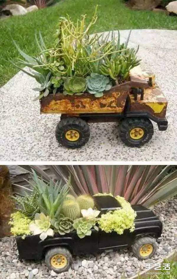 废旧物品手工DIY制作花盆的创意大全(图1) 废旧物品手工DIY制作花盆的创意大全(图1)