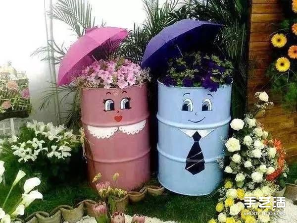 废旧物品手工DIY制作花盆的创意大全(图19) 废旧物品手工DIY制作花盆的创意大全(图19)