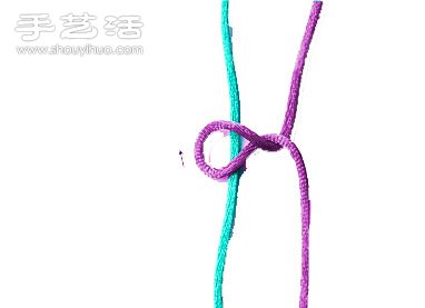 双线纽扣结的编法图解(图2) 双线纽扣结的编法图解(图2)