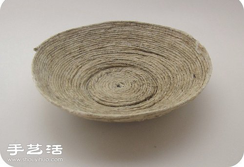 田园风麻绳碗盘 麻绳果盘手工制作图解教程(图2)