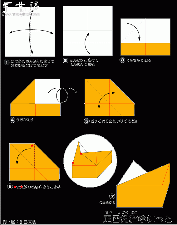 正四角箱组合折纸教程(图1)