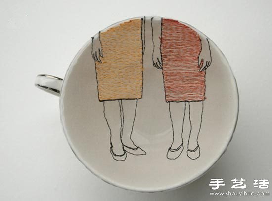 DIY杯碟上的创意互动图案(图3)