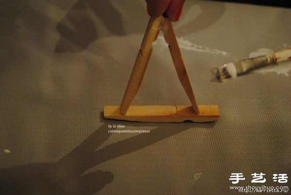 木夹子创意DIY 手工制作靠背椅(图11) 木夹子创意DIY 手工制作靠背椅(图11)