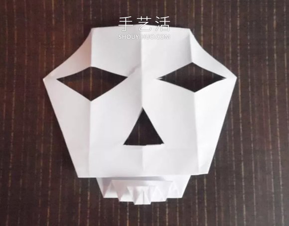 折纸骷髅头面具的折法图解教程 - 诺云双维造物网