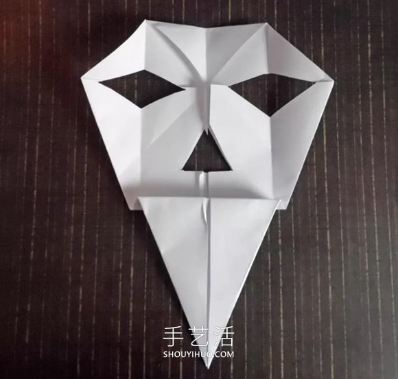 折纸骷髅头面具的折法图解教程(图4)