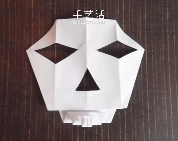 折纸骷髅头面具的折法图解教程(图6)