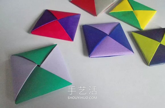 儿童手工折纸手牌玩具的折法图解教程(图1) 儿童手工折纸手牌玩具的折法图解教程(图1)