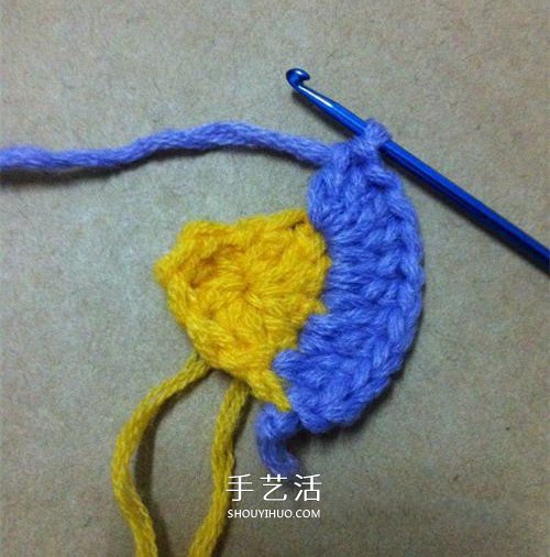 看着像一只奶油桃子!可爱心形的钩针编织图解(图5) 看着像一只奶油桃子!可爱心形的钩针编织图解(图5)