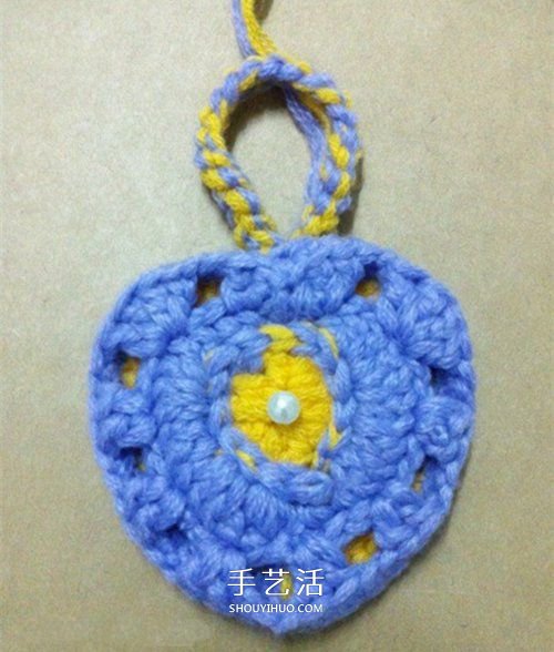 看着像一只奶油桃子!可爱心形的钩针编织图解(图14) 看着像一只奶油桃子!可爱心形的钩针编织图解(图14)