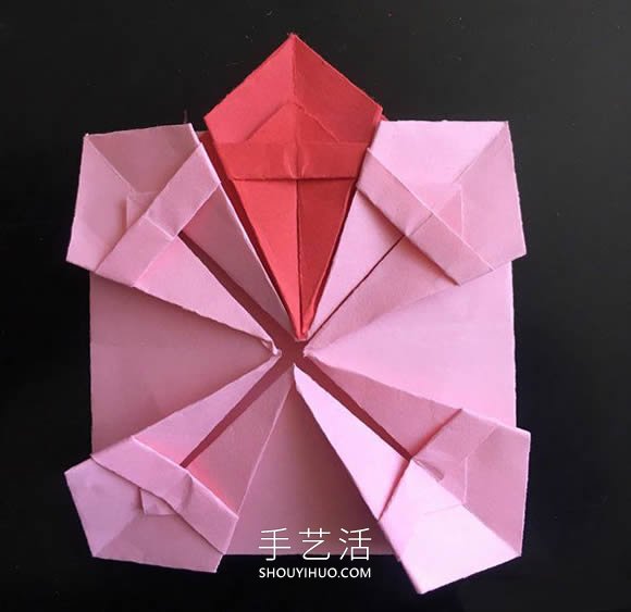 小花篮的折纸方法简单教程(图13)