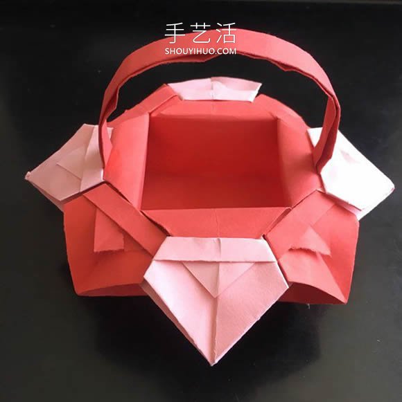 小花篮的折纸方法简单教程(图17)