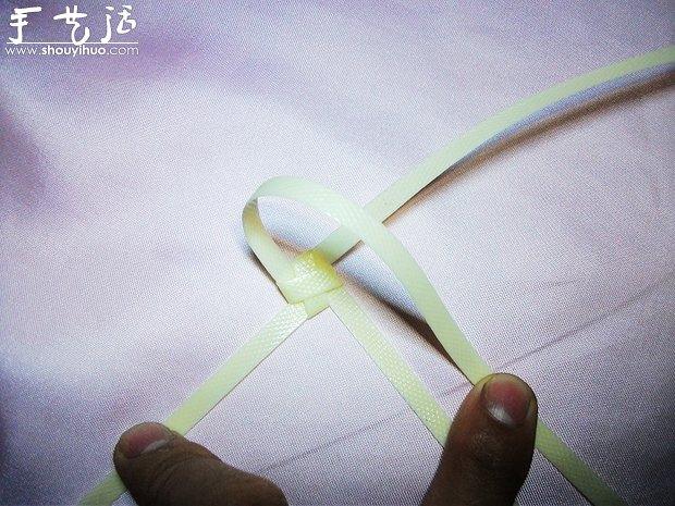 编织带手工编织漂亮鲜花教程(图2)