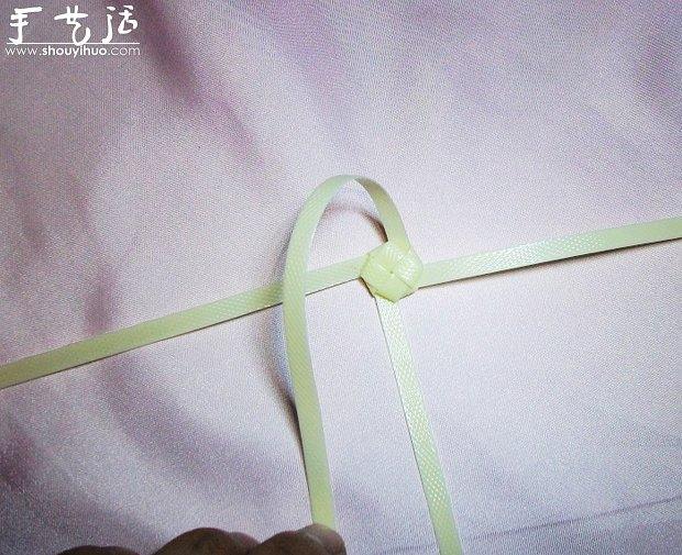 编织带手工编织漂亮鲜花教程(图3)