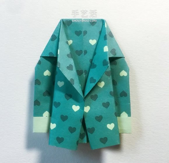 手工折纸西服的折法图解教程 简单又漂亮！ - 诺云双维造物网