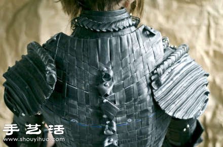 自行车内胎DIY制作的坚固柔韧橡胶铠甲(图2)