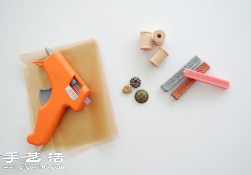纽扣+木线轴 DIY手工制作复古蜡泥封印(图2) 纽扣+木线轴 DIY手工制作复古蜡泥封印(图2)