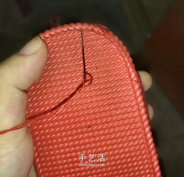 清凉凉鞋的钩法图解 钩织女式凉鞋的方法(图3)