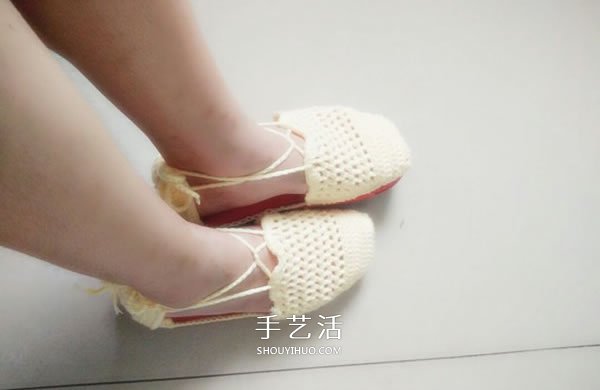 清凉凉鞋的钩法图解 钩织女式凉鞋的方法 - 诺云双维造物网