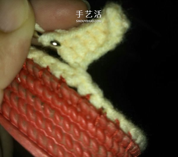 清凉凉鞋的钩法图解 钩织女式凉鞋的方法(图6)