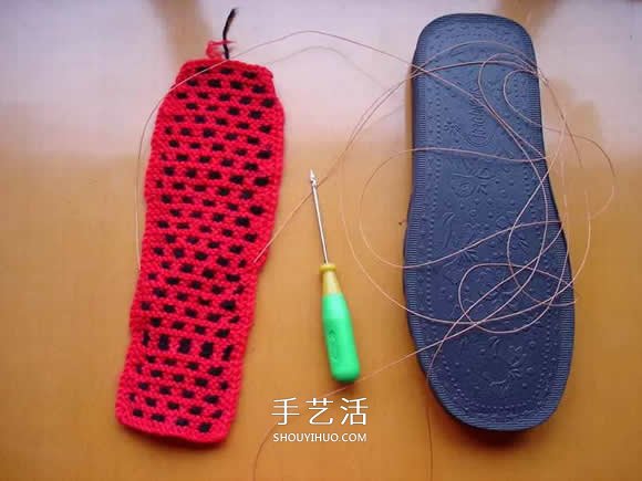 保暖拖鞋的编织方法 冬天穿拖鞋的做法图解(图9)