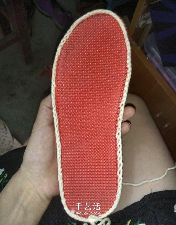 清凉凉鞋的钩法图解 钩织女式凉鞋的方法(图5)