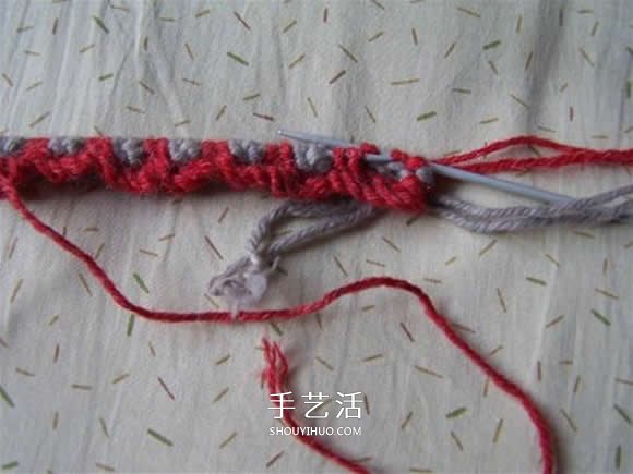 棒针编织拖鞋的步骤图 毛线拖鞋的编织方法图解(图12)