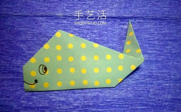 一步一步折纸鲸鱼的简单图解教程 - 诺云双维造物网