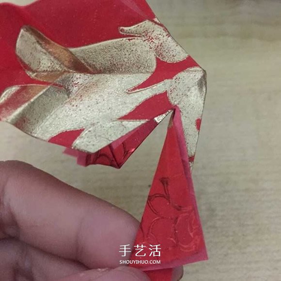简易折纸枫叶的教程 红包纸折枫叶折法图解(图8) 简易折纸枫叶的教程 红包纸折枫叶折法图解(图8)