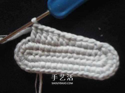 宝宝保暖毛线鞋的编法 手工编织婴儿鞋图解(图8)