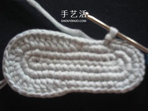 宝宝保暖毛线鞋的编法 手工编织婴儿鞋图解(图13)