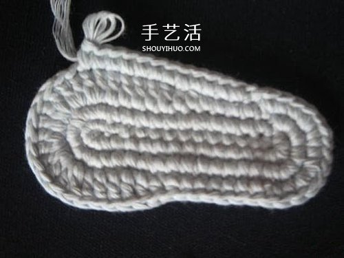 宝宝保暖毛线鞋的编法 手工编织婴儿鞋图解(图14)